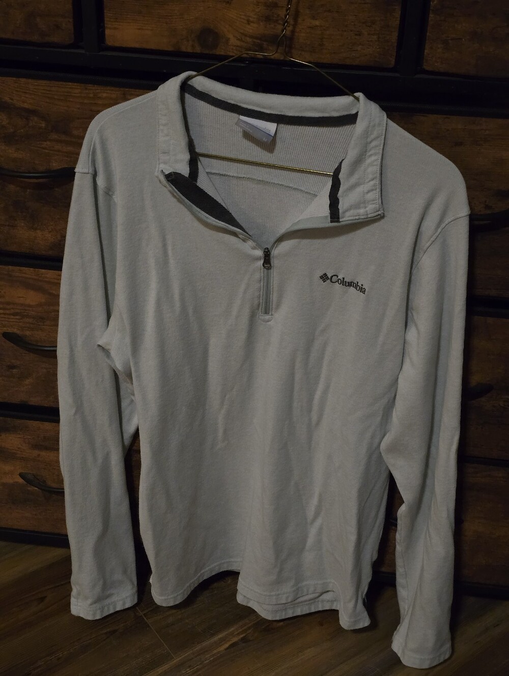 Columbia Women's Light Teal Quarter-Zip Cowl Neck Pullover